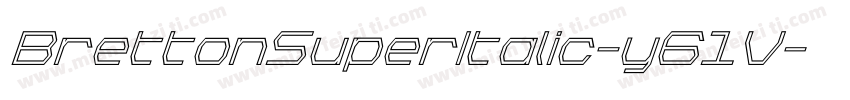 BrettonSuperItalic-y61V字体转换