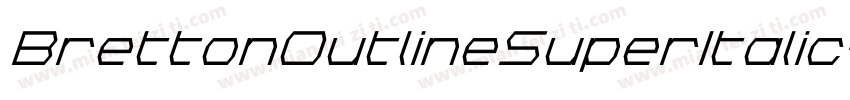 BrettonOutlineSuperItalic-pJwD字体转换