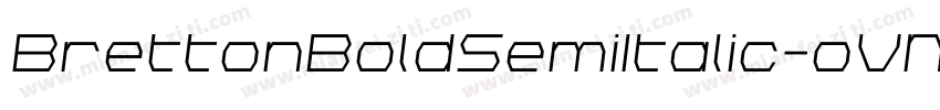 BrettonBoldSemiItalic-oVMx字体转换