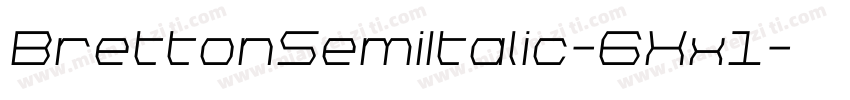 BrettonSemiItalic-6Xx1字体转换