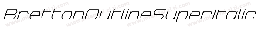 BrettonOutlineSuperItalic-pJwD字体转换