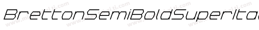 BrettonSemiBoldSuperItalic-5LOv字体转换
