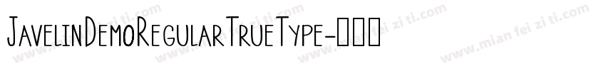 JavelinDemoRegularTrueType字体转换