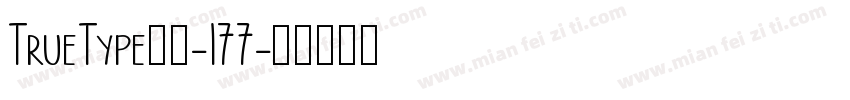 TrueType字体-177字体转换