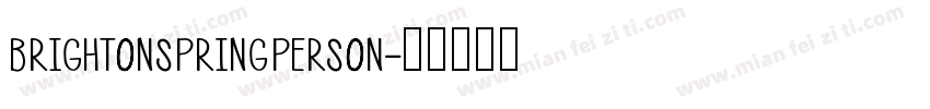 brightonspringperson字体转换