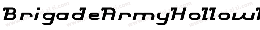 BrigadeArmyHollowInverse-rV99字体转换