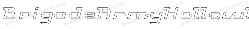 BrigadeArmyHollowInverse-rV99字体转换