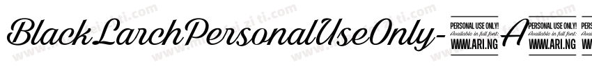 BlackLarchPersonalUseOnly-9A42字体转换