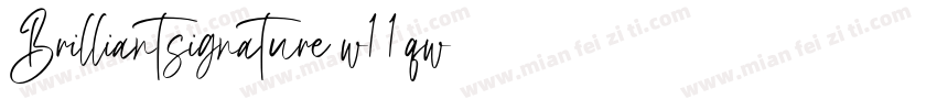 Brilliantsignature-w11qw字体转换
