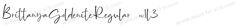 BrittanyaGoldeniteRegular-w1l3x字体转换