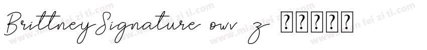BrittneySignature-owv8z字体转换