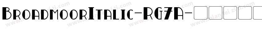 BroadmoorItalic-RG7A字体转换