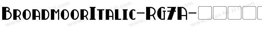 BroadmoorItalic-RG7A字体转换