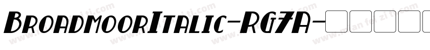 BroadmoorItalic-RG7A字体转换