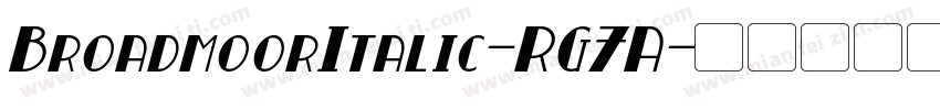 BroadmoorItalic-RG7A字体转换
