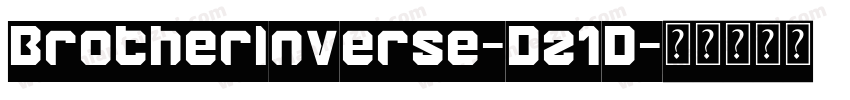 BrotherInverse-Dz1D字体转换