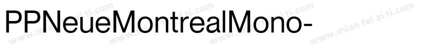PPNeueMontrealMono字体转换 PPNeueMontrealMono字体转换