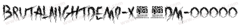 BrutalNightDemo-x37Dm字体转换