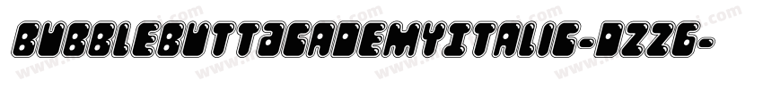 BubbleButtAcademyItalic-dzz6字体转换