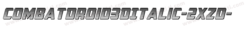 CombatDroid3DItalic-2xZd字体转换
