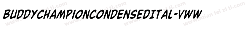 BuddyChampionCondensedItal-vwWA字体转换