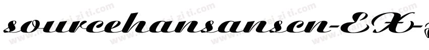 sourcehansanscn-EX字体转换