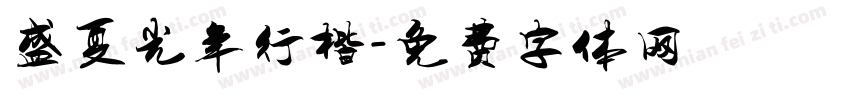 盛夏光年行楷字体转换