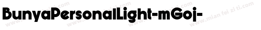 BunyaPersonalLight-mGoj字体转换