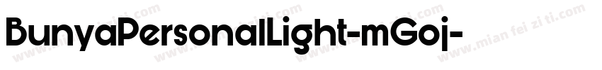 BunyaPersonalLight-mGoj字体转换