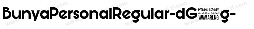 BunyaPersonalRegular-dG3g字体转换