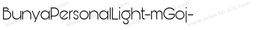 BunyaPersonalLight-mGoj字体转换