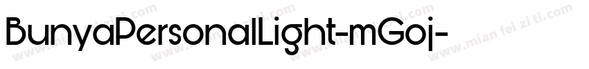 BunyaPersonalLight-mGoj字体转换