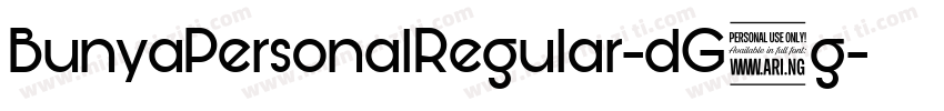 BunyaPersonalRegular-dG3g字体转换