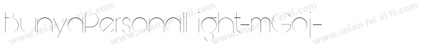 BunyaPersonalLight-mGoj字体转换
