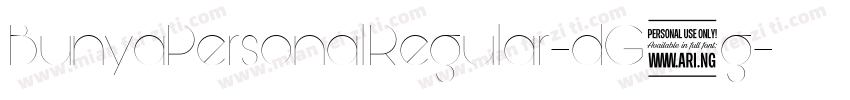 BunyaPersonalRegular-dG3g字体转换