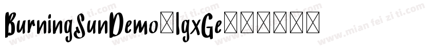 BurningSunDemo-lgxGe字体转换