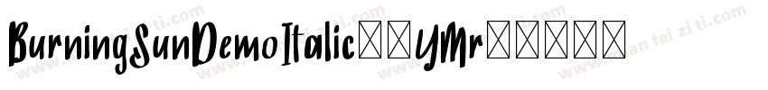 BurningSunDemoItalic-9YMr7字体转换