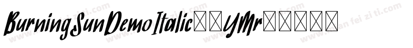 BurningSunDemoItalic-9YMr7字体转换