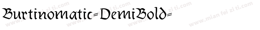 Burtinomatic-DemiBold字体转换
