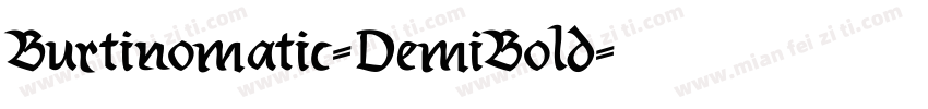Burtinomatic-DemiBold字体转换