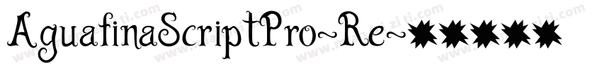 AguafinaScriptPro-Re字体转换