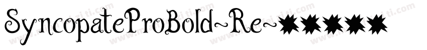 SyncopateProBold-Re字体转换