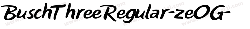BuschThreeRegular-zeOG字体转换