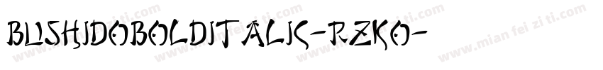 BushidoBoldItalic-rZKO字体转换