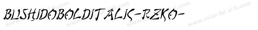BushidoBoldItalic-rZKO字体转换