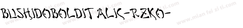BushidoBoldItalic-rZKO字体转换