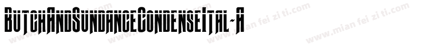 ButchAndSundanceCondenseItal-Areg字体转换