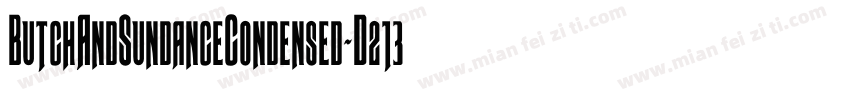 ButchAndSundanceCondensed-D213字体转换
