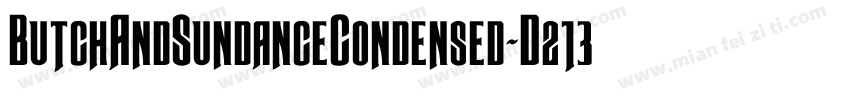 ButchAndSundanceCondensed-D213字体转换