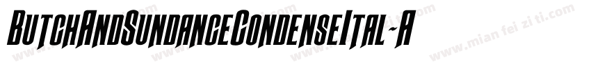 ButchAndSundanceCondenseItal-Areg字体转换